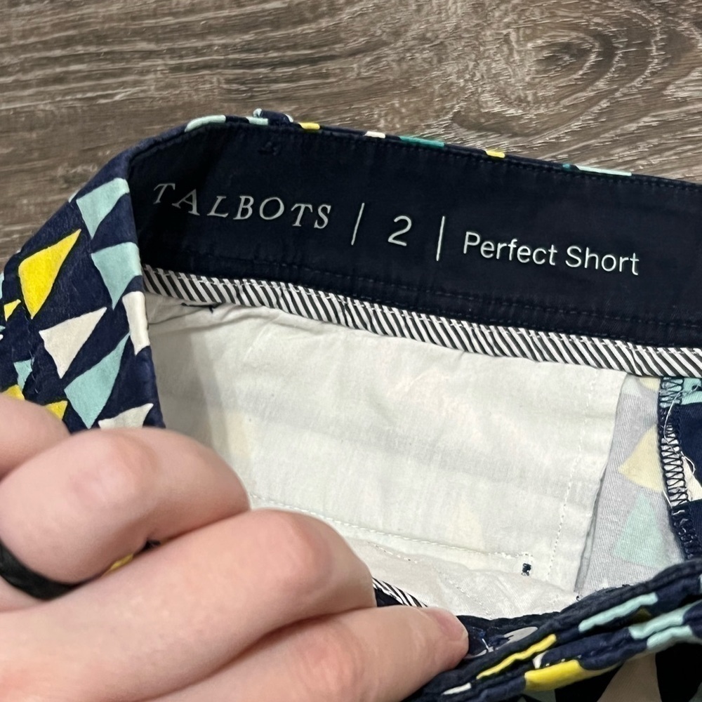 Talbots Perfect Short Geometric Pattern Size 2 - image 2